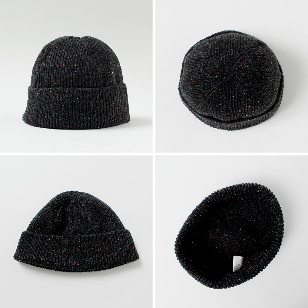 ROTOTO / 棉結羊毛無縫毛線帽