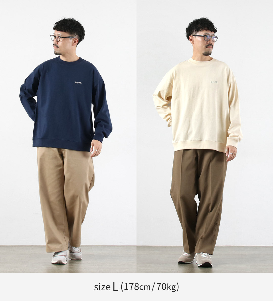 GYMPHLEX / High Gauze Cotton Long Sleeve T-shirt