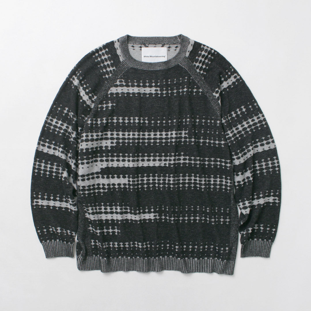 WHITE MOUNTAINEERING / Dot Stripe Raglan Sleeve Knit Pullover