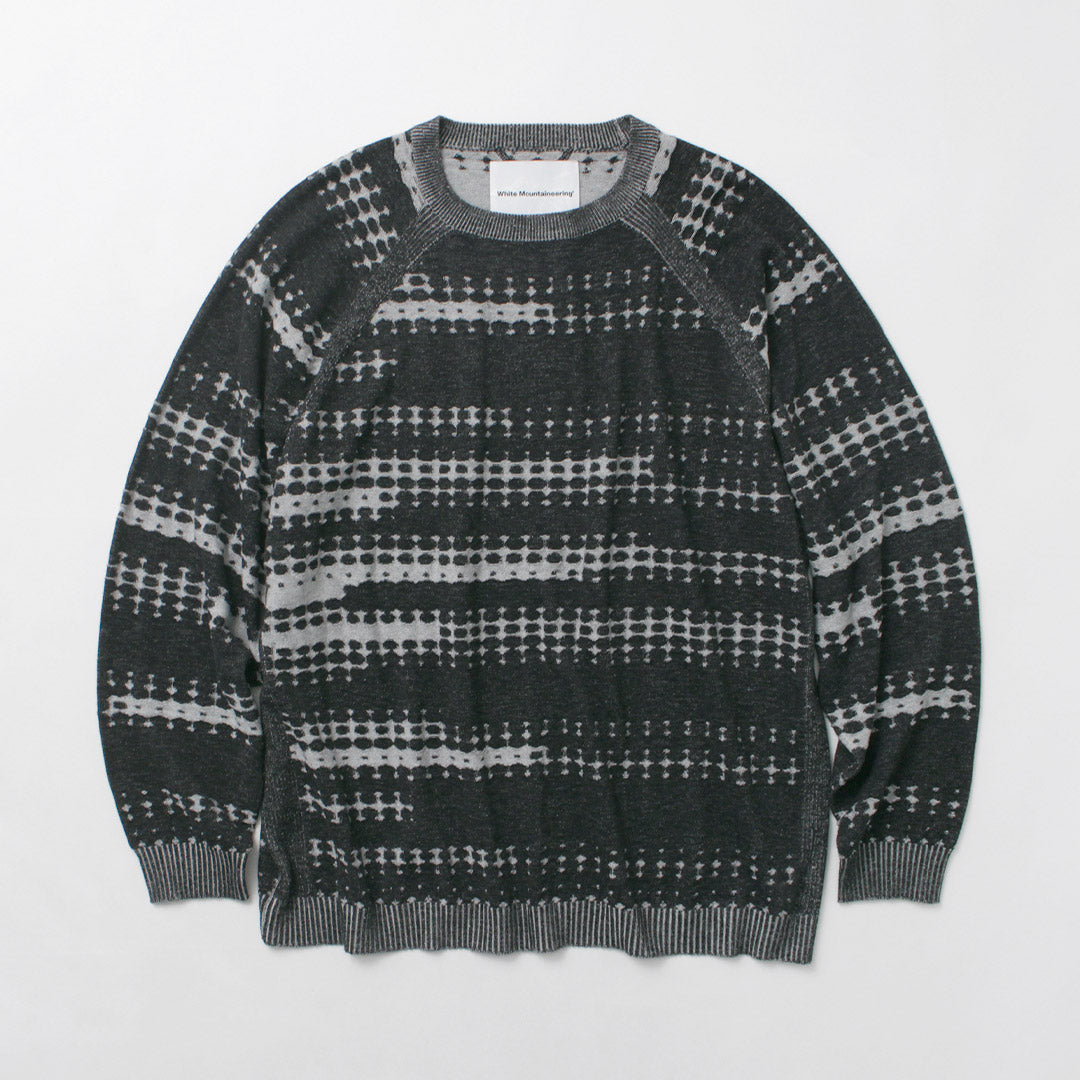 WHITE MOUNTAINEERING / Dot Stripe Raglan Sleeve Knit Pullover