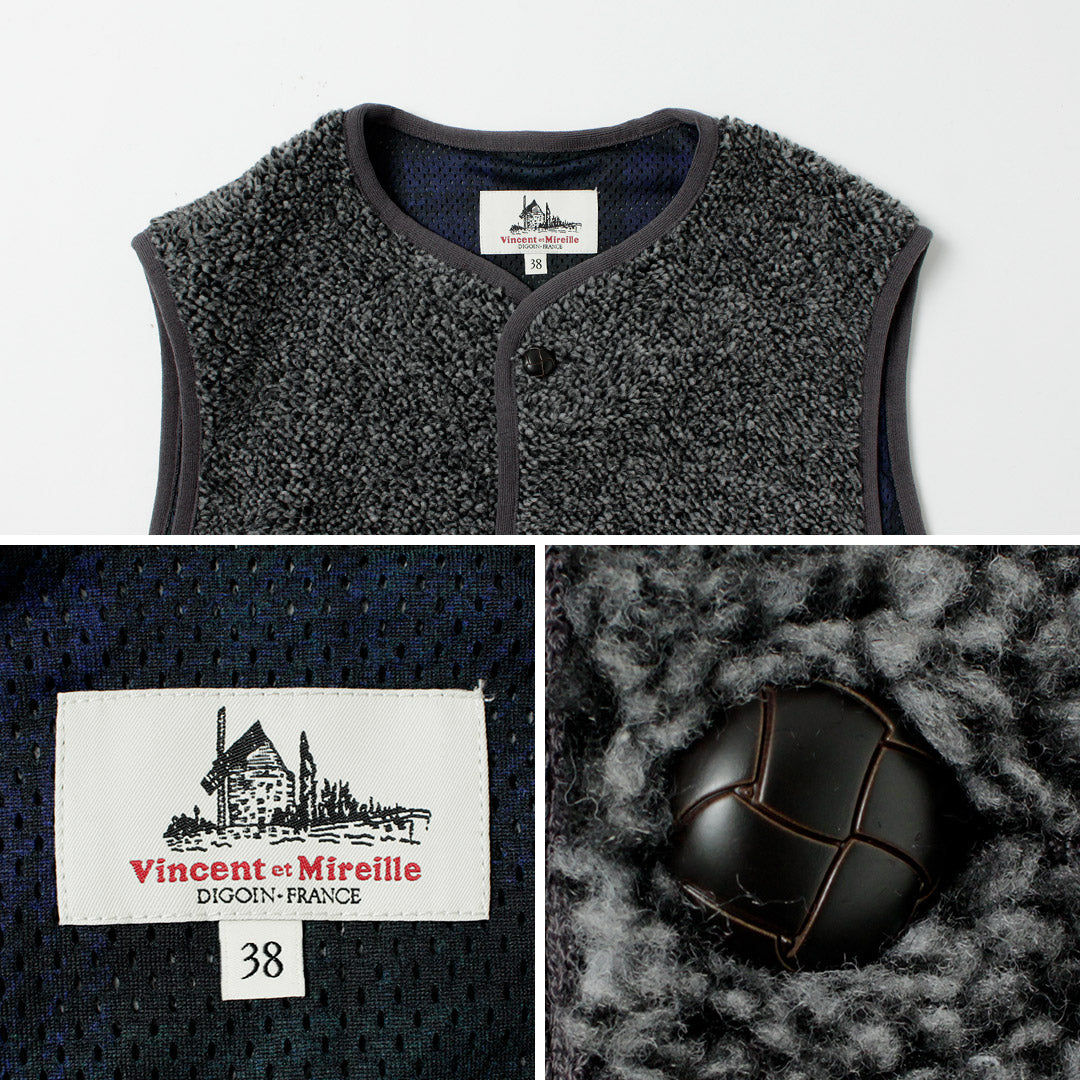 VINCENT ET MIREILLE / Boa Vest Plaid