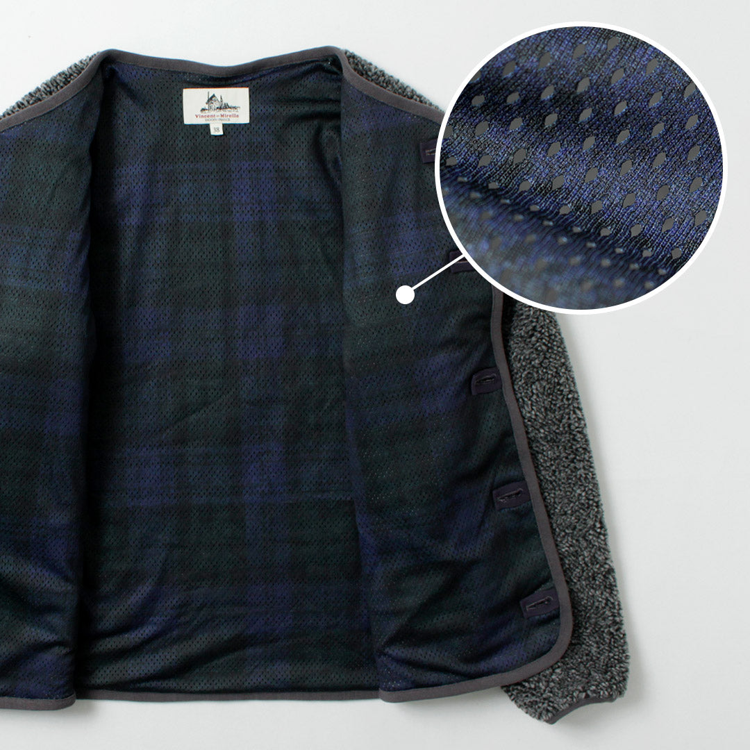 VINCENT ET MIREILLE / Boa Cardigan Plaid