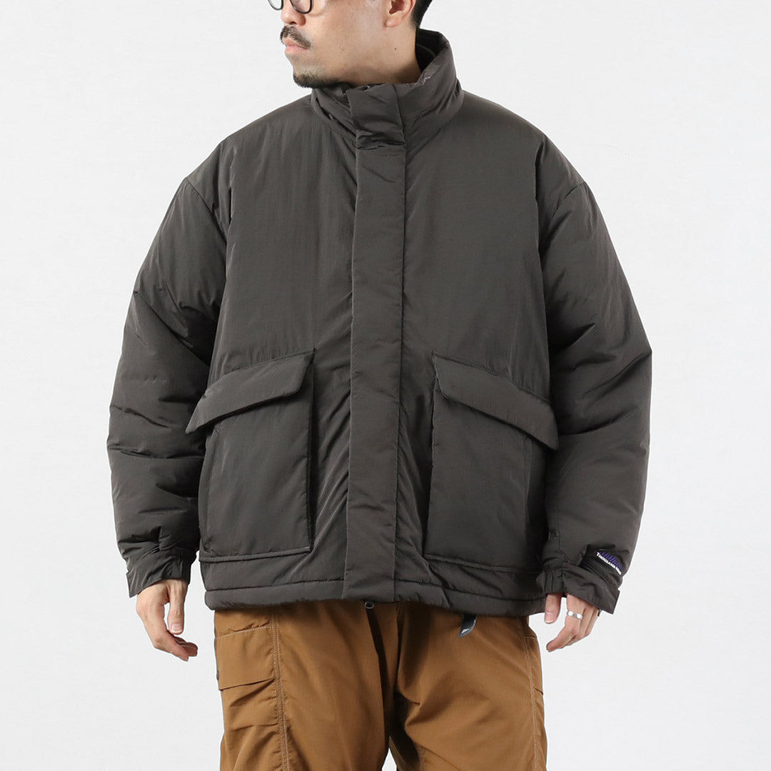 THOUSAND MILE / Stand Collar Padded Shadow Nylon Jacket