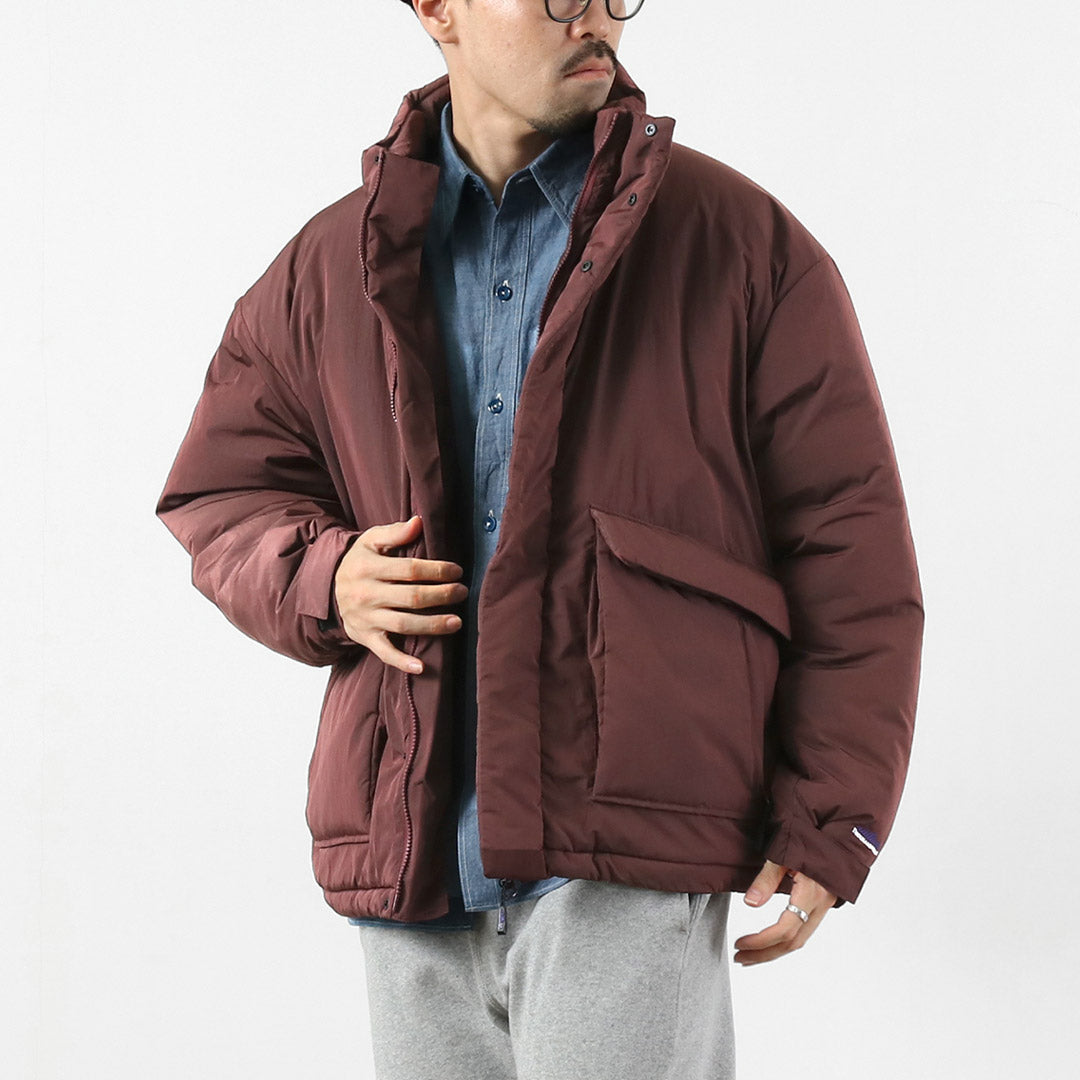THOUSAND MILE / Stand Collar Padded Shadow Nylon Jacket
