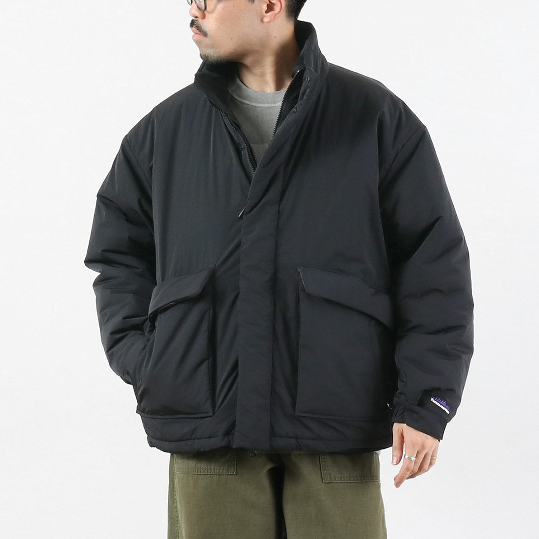 THOUSAND MILE / Stand Collar Padded Shadow Nylon Jacket