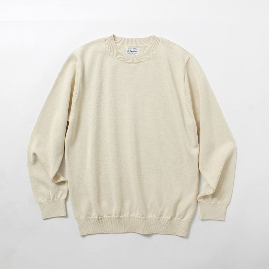 YONETOMI NEW BASIC / Rigid Sea Island Cotton Knit Pullover