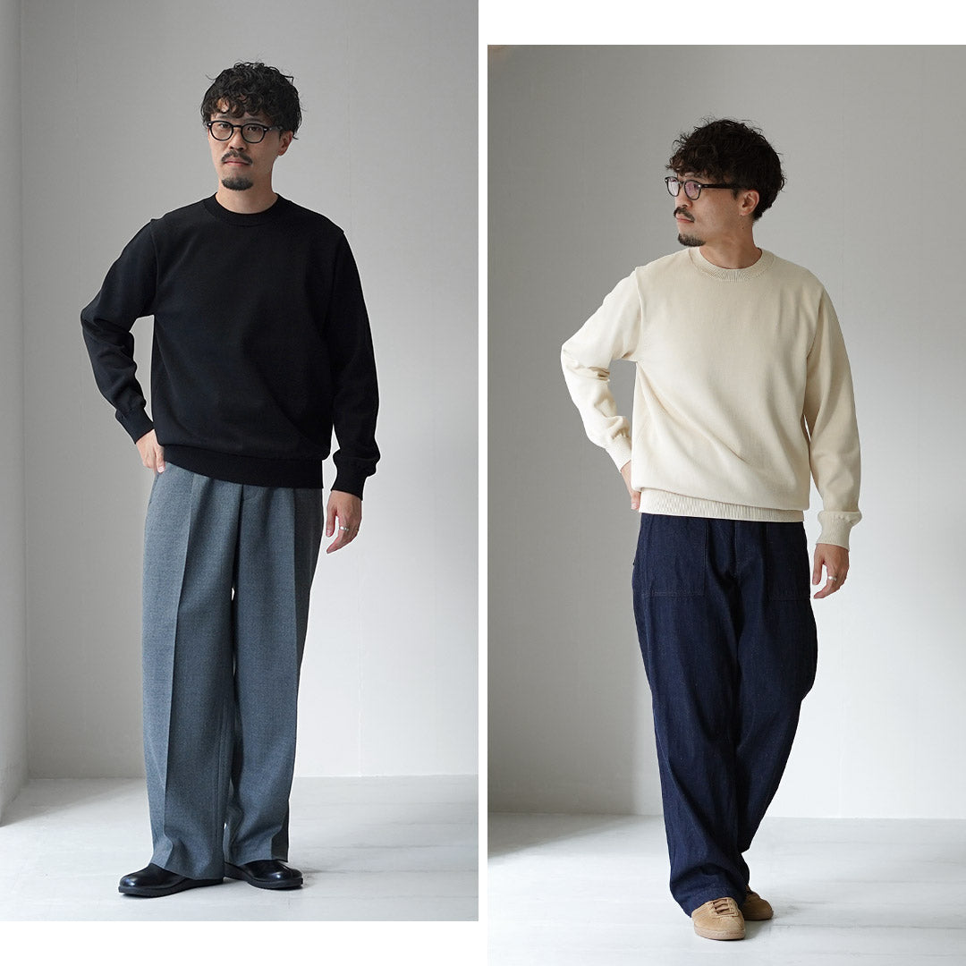 YONETOMI NEW BASIC / Rigid Sea Island Cotton Knit Pullover