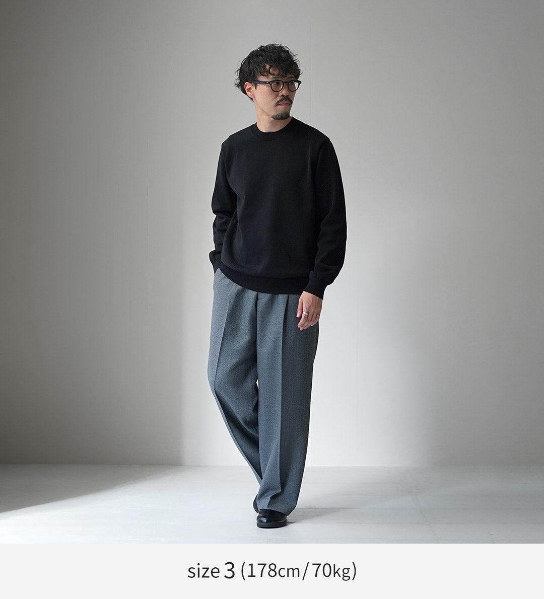 YONETOMI NEW BASIC / Rigid Sea Island Cotton Knit Pullover