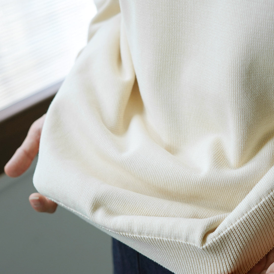 YONETOMI NEW BASIC / Rigid Sea Island Cotton Knit Pullover