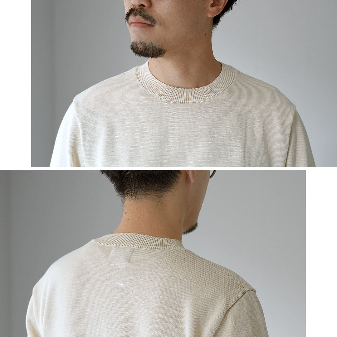 YONETOMI NEW BASIC / Rigid Sea Island Cotton Knit Pullover