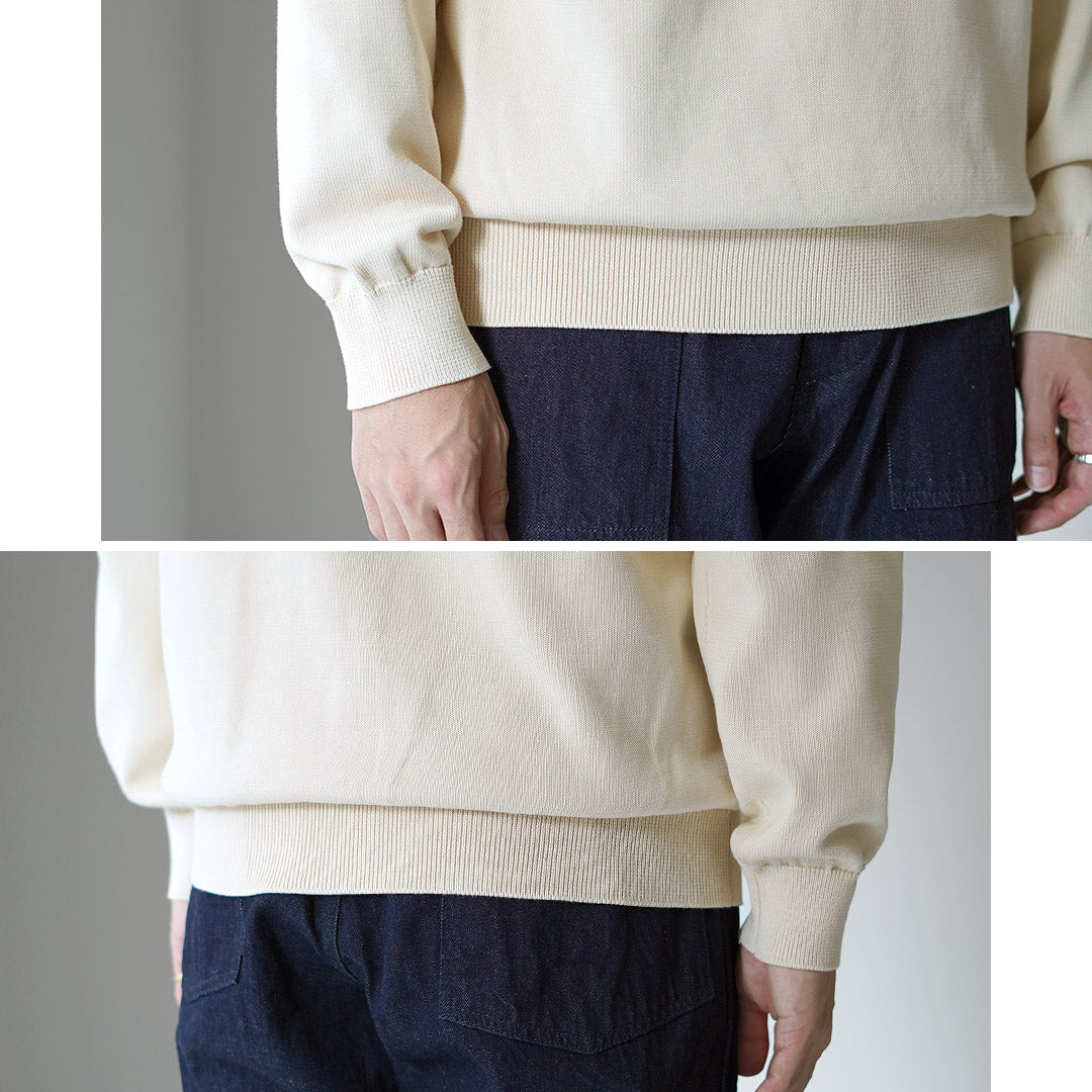 YONETOMI NEW BASIC / Rigid Sea Island Cotton Knit Pullover