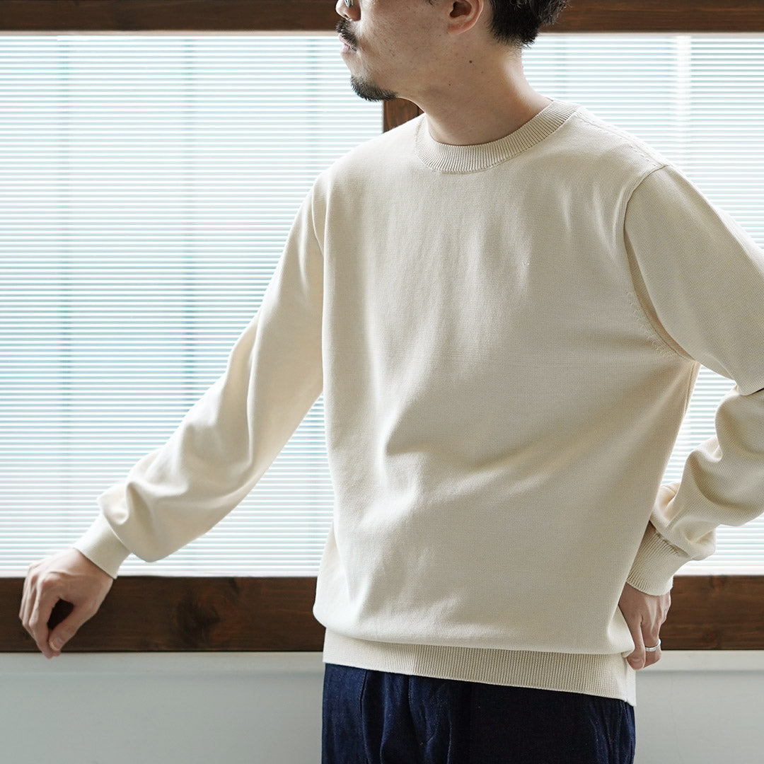 YONETOMI NEW BASIC / Rigid Sea Island Cotton Knit Pullover