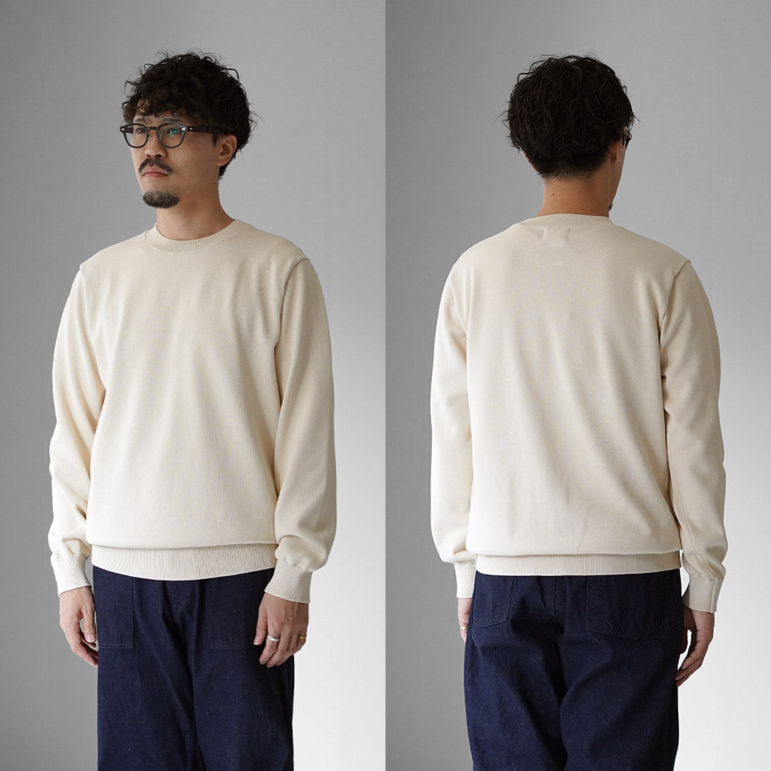 YONETOMI NEW BASIC / Rigid Sea Island Cotton Knit Pullover