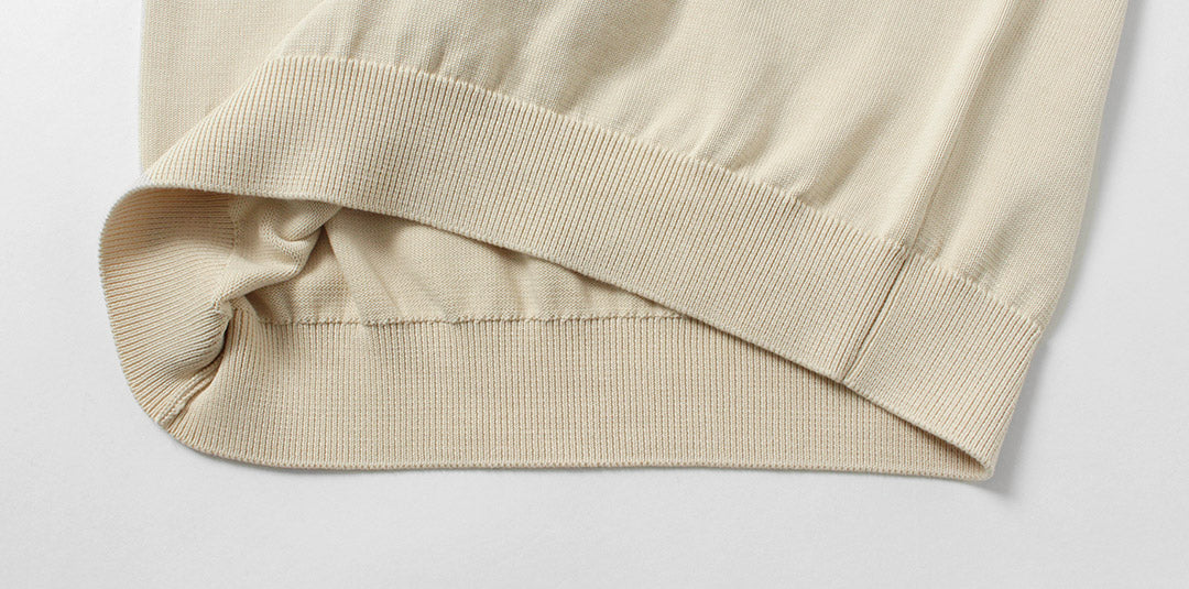 YONETOMI NEW BASIC / Rigid Sea Island Cotton Knit Pullover