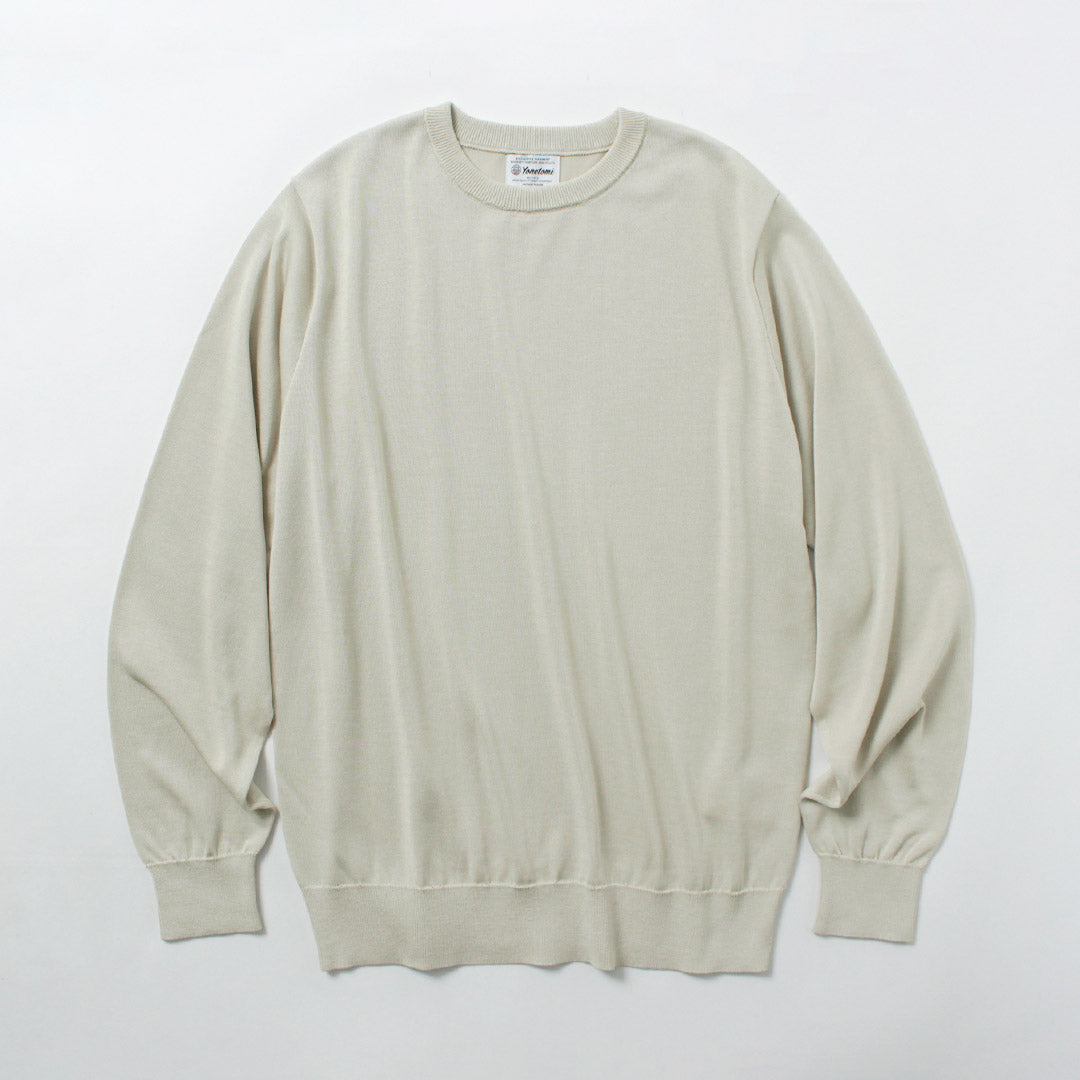 YONETOMI NEW BASIC / Silk Knit Pullover Crew Neck