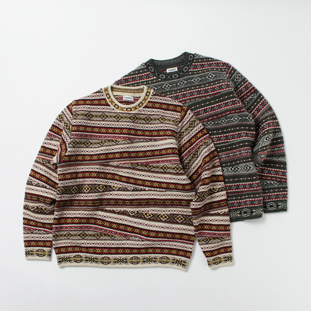 COOHEM / 疯狂费尔岛针织套头衫