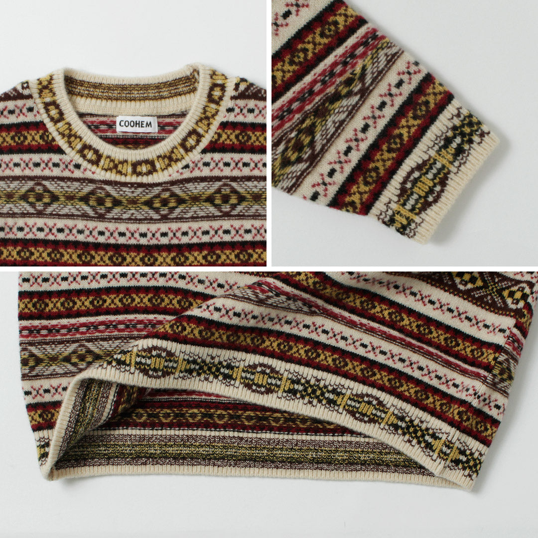 COOHEM / 疯狂费尔岛针织套头衫