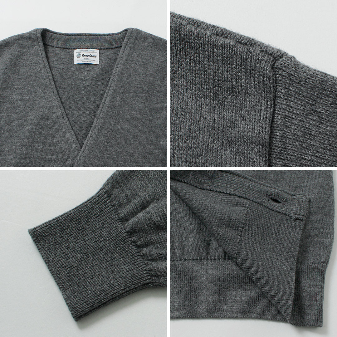 YONETOMI NEW BASIC / 美国羊毛&棉针织开衫