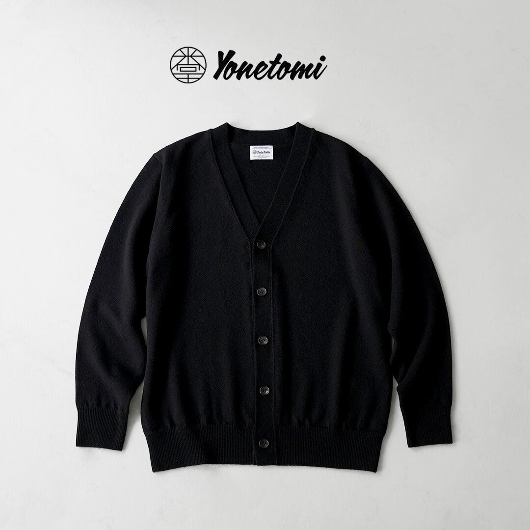 YONETOMI NEW BASIC / 硬質羊絨成衣染色針織開衫