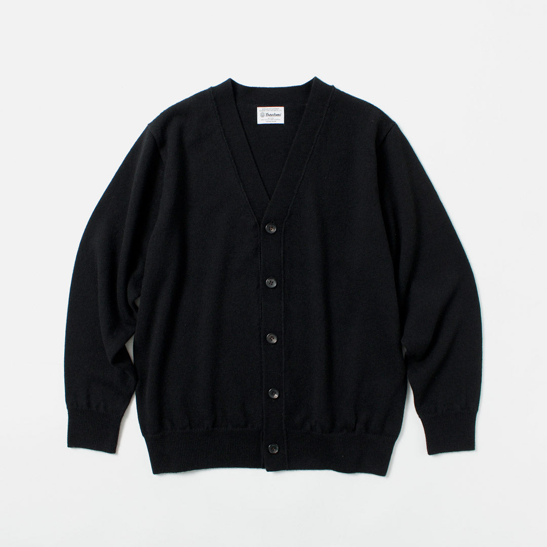 YONETOMI NEW BASIC / 硬質羊絨成衣染色針織開衫