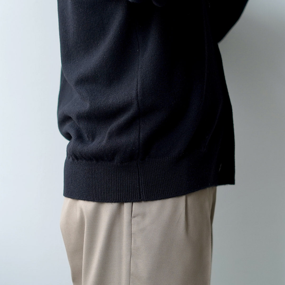 YONETOMI NEW BASIC / 硬質羊絨成衣染色針織開衫