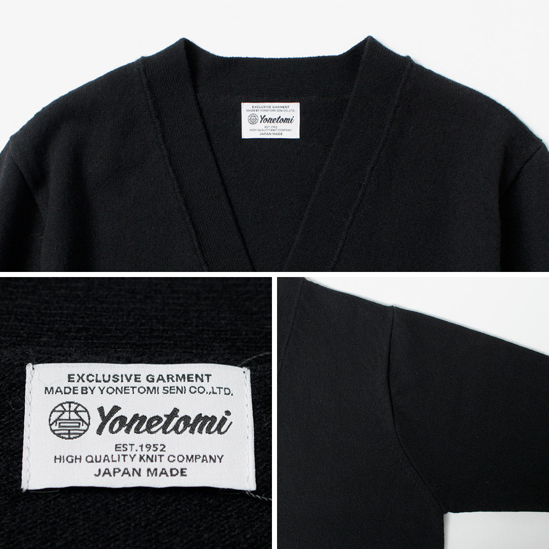 YONETOMI NEW BASIC / 硬質羊絨成衣染色針織開衫