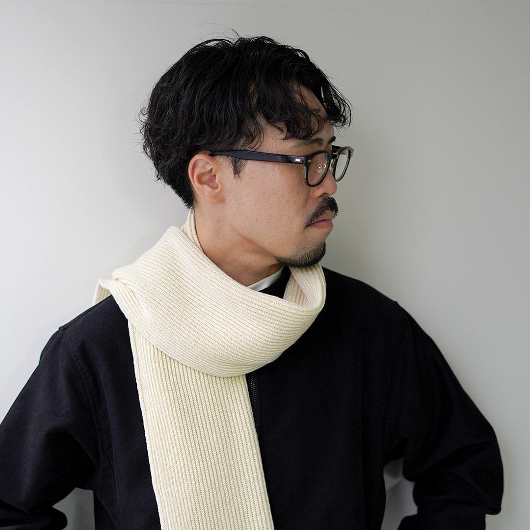 YONETOMI NEW BASIC / 硬质羊绒围巾