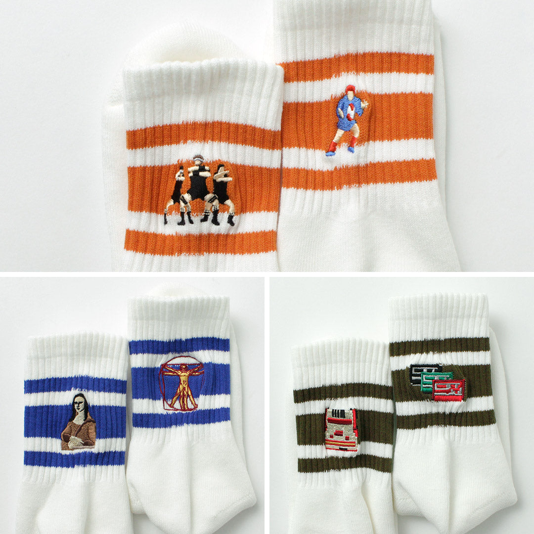 DECKA QUALITY SOCKS / Embroidered Skater Socks