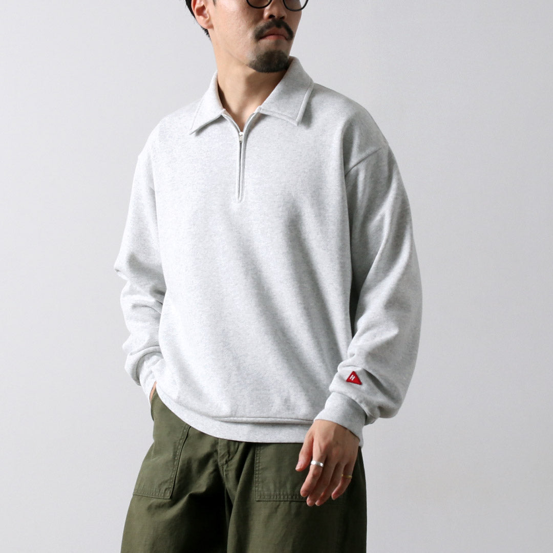 HEALTHKNIT / Colored Half Zip Classic Sweatshirt