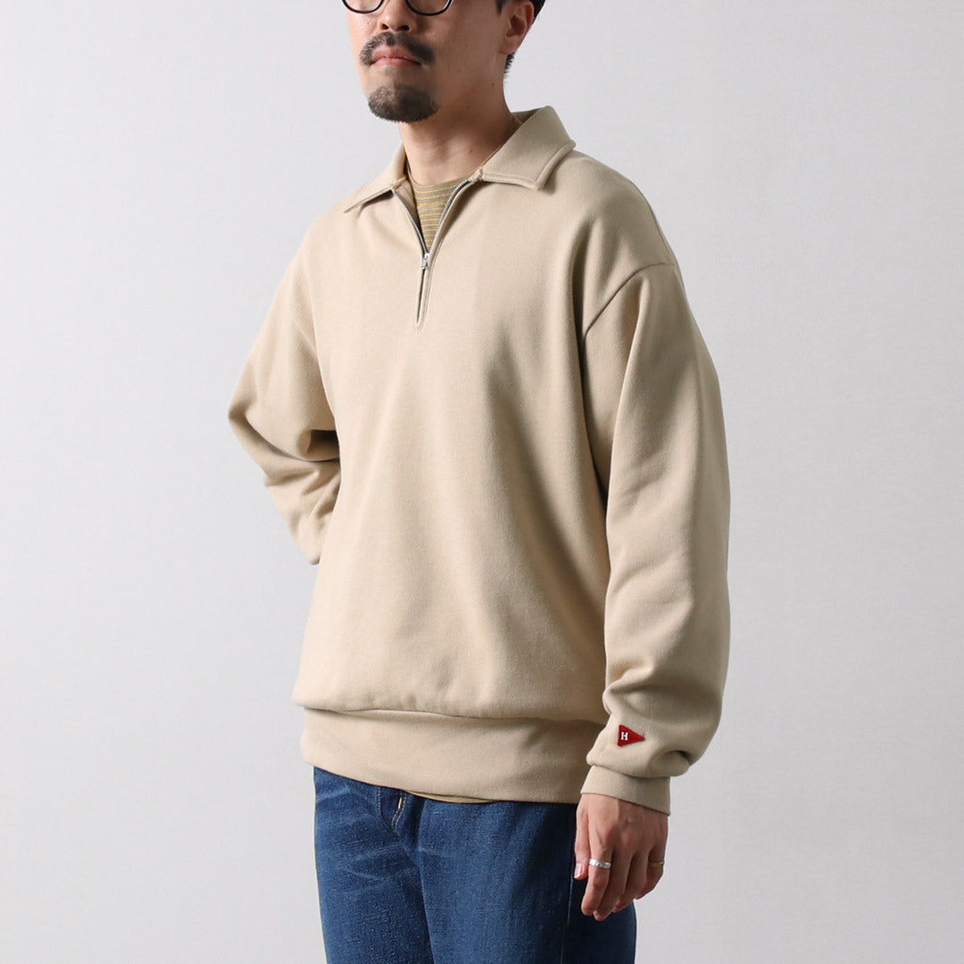 HEALTHKNIT / Colored Half Zip Classic Sweatshirt