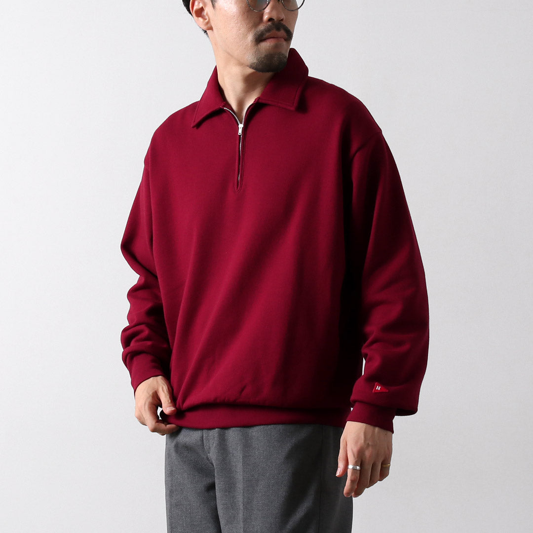 HEALTHKNIT / Colored Half Zip Classic Sweatshirt