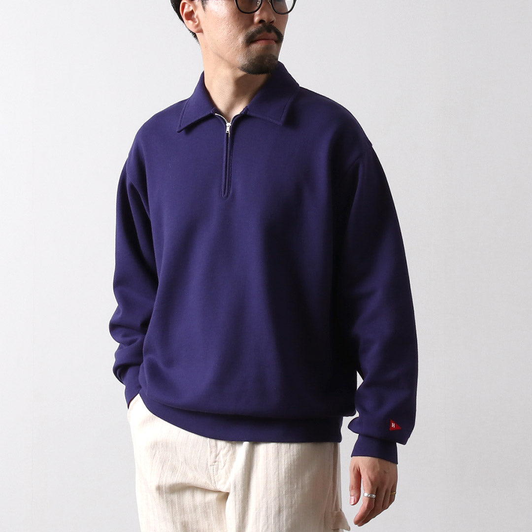 HEALTHKNIT / Colored Half Zip Classic Sweatshirt