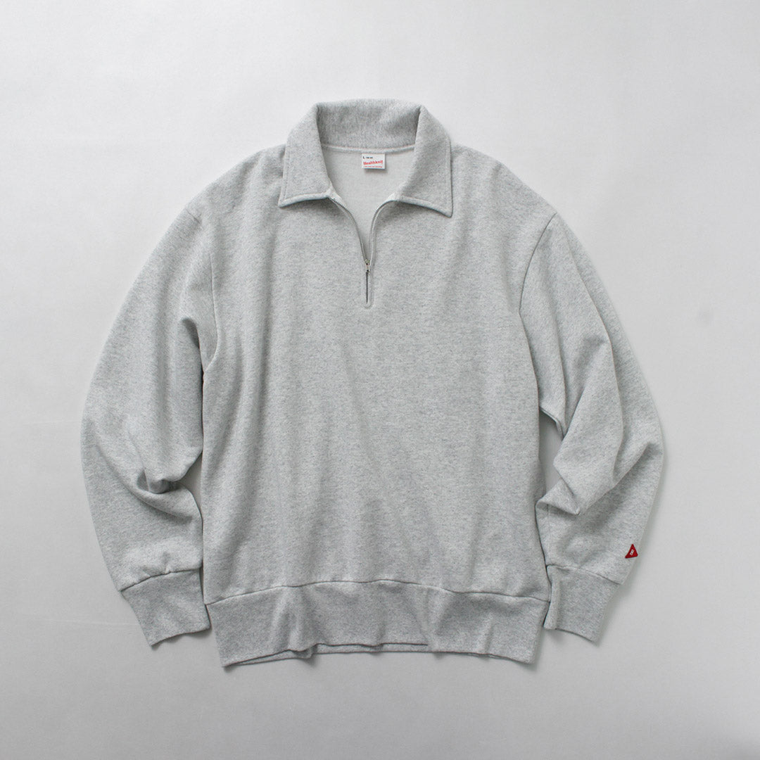 HEALTHKNIT / Colored Half Zip Classic Sweatshirt