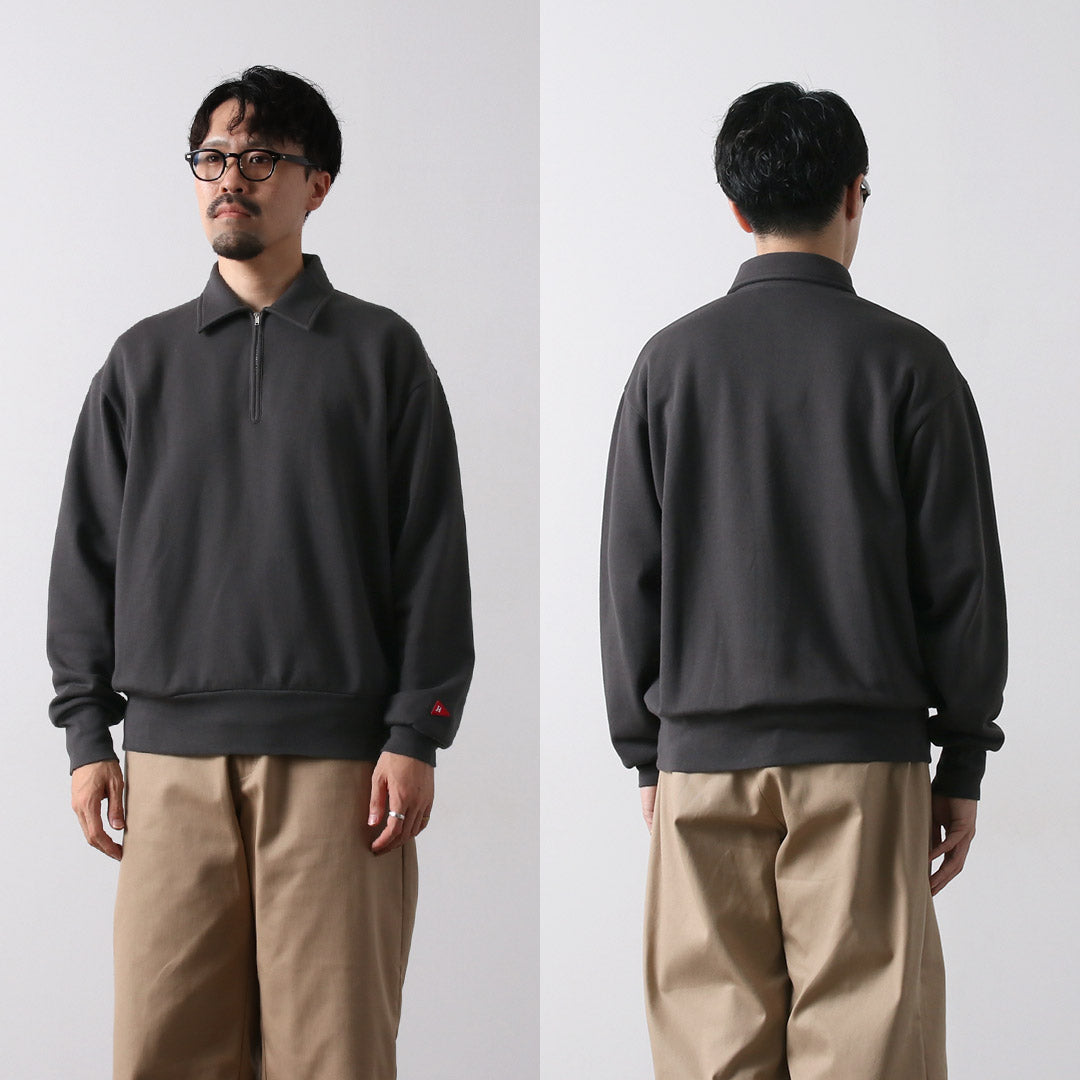 HEALTHKNIT / Colored Half Zip Classic Sweatshirt