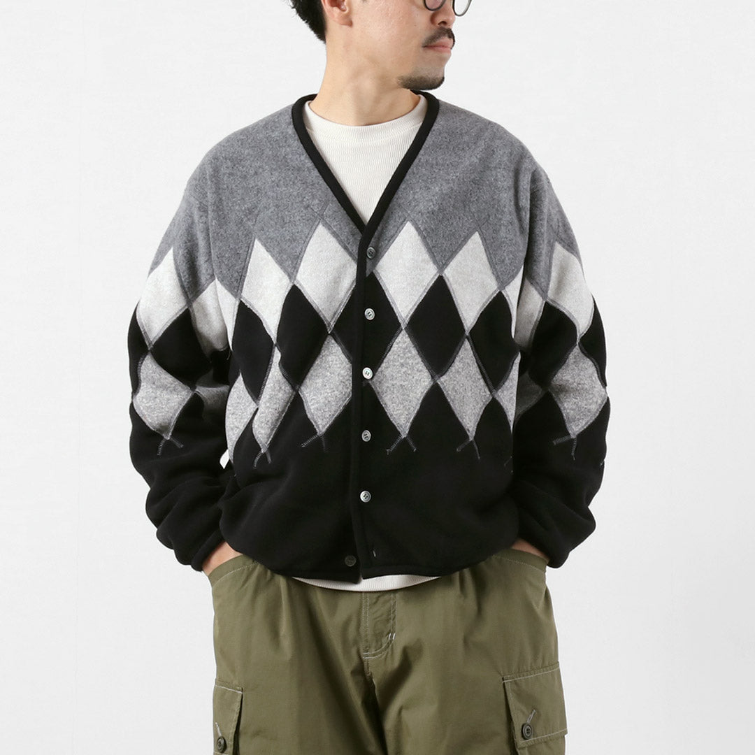 BURLAP OUTFITTER / Argyle Fleece Cardigan