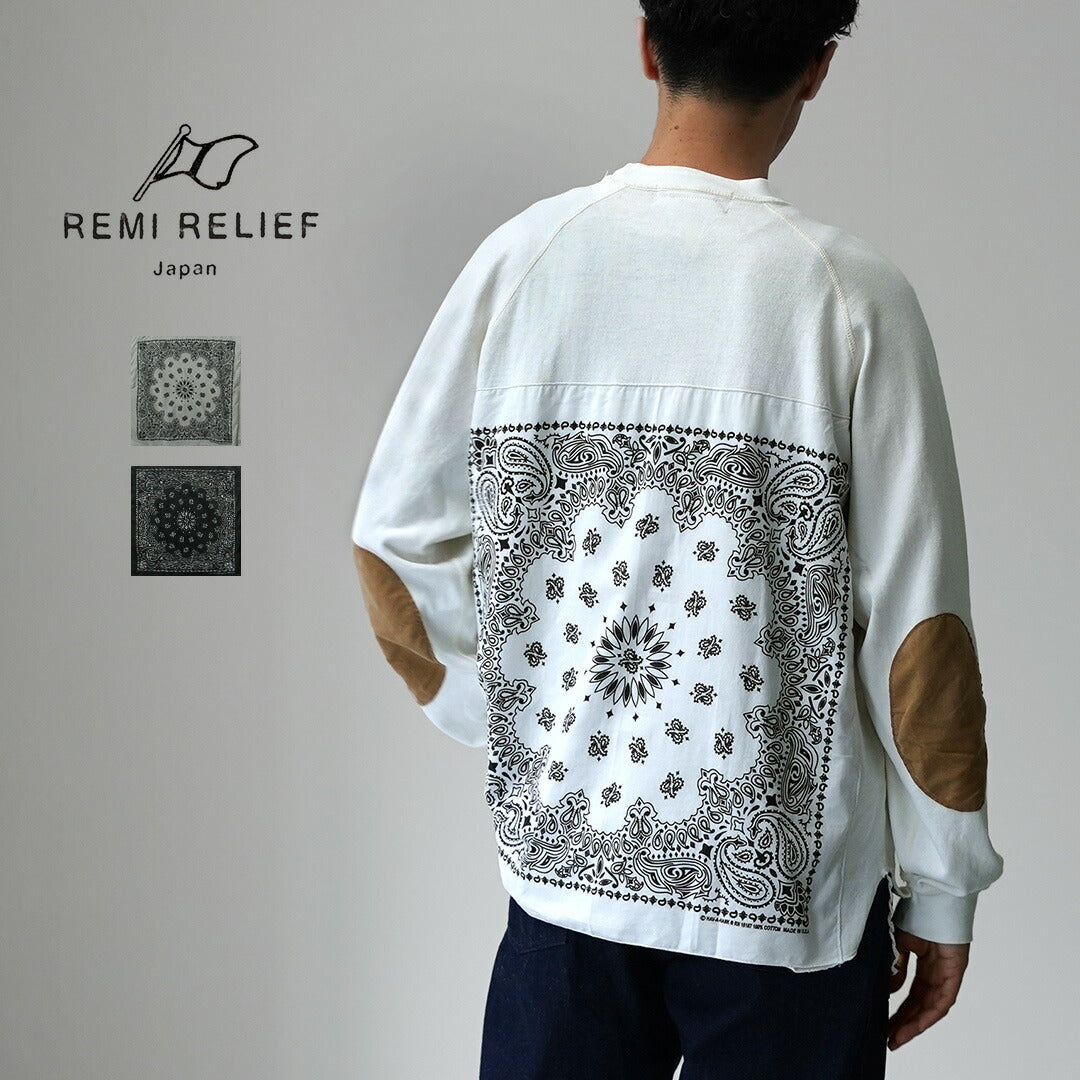 REMI RELIEF / SP-Processed 8/- Jersey Elbow Patch Long Sleeve T-Shirt (Bandana)