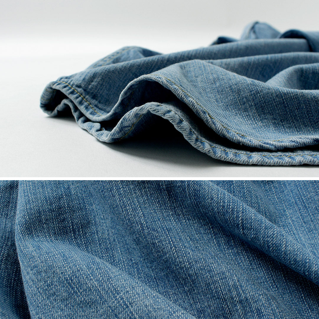 REMI RELIEF / 8.5oz Denim Western Shirt Sawtooth Flap Used Finish