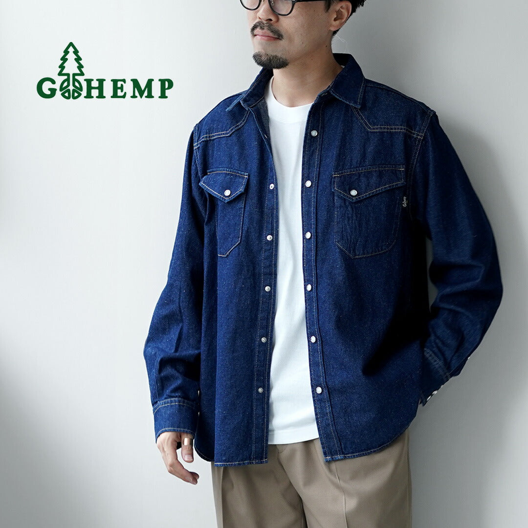 GOHEMP / 7.5oz Denim Cowboy Shirt
