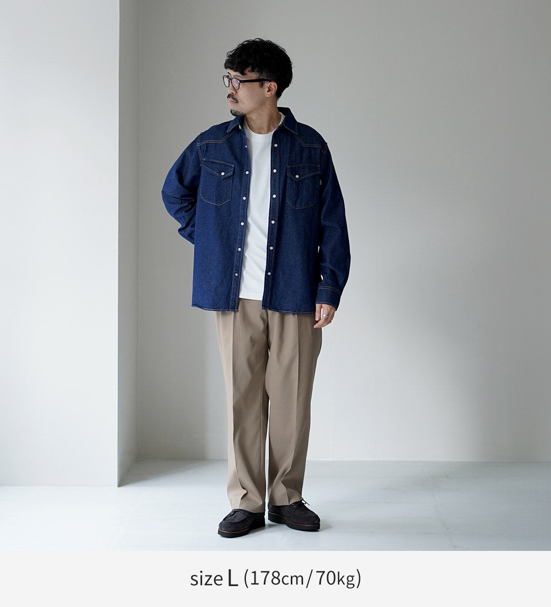GOHEMP / 7.5oz Denim Cowboy Shirt