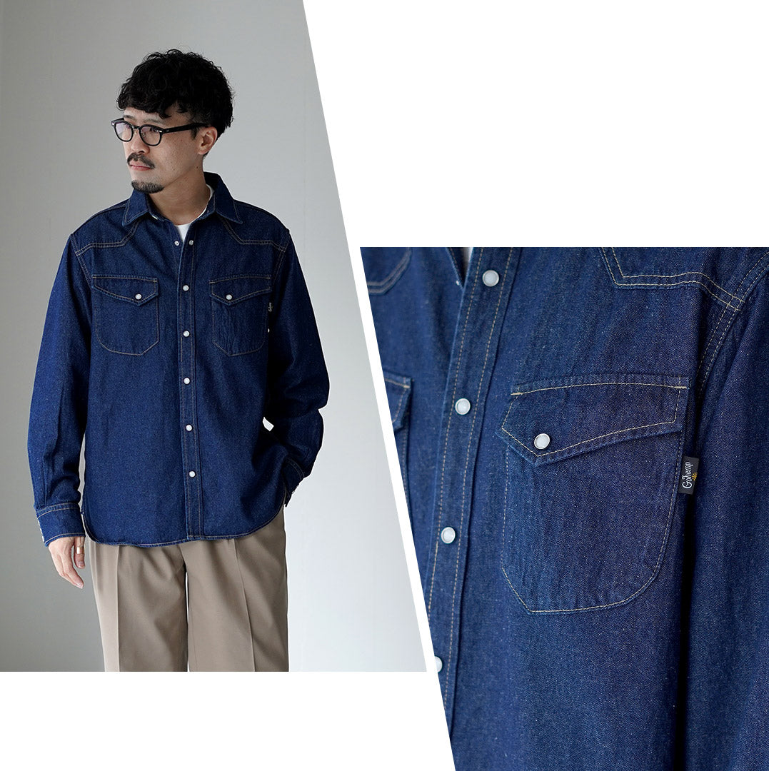GOHEMP / 7.5oz Denim Cowboy Shirt