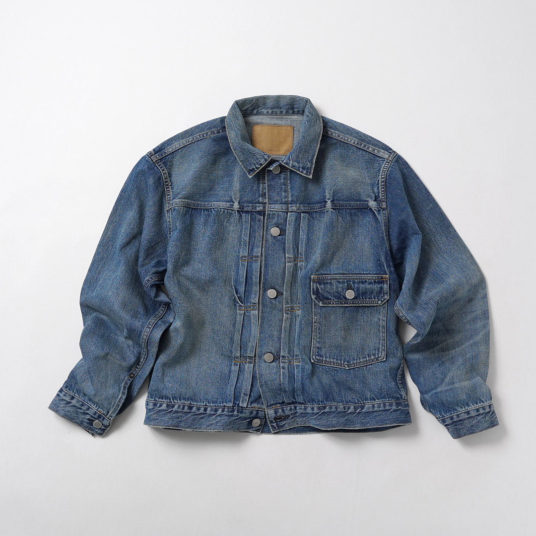 COUPES ORDINAIRES / Veste en denim lavé d'occasion 1er type 12oz Modèle 2026