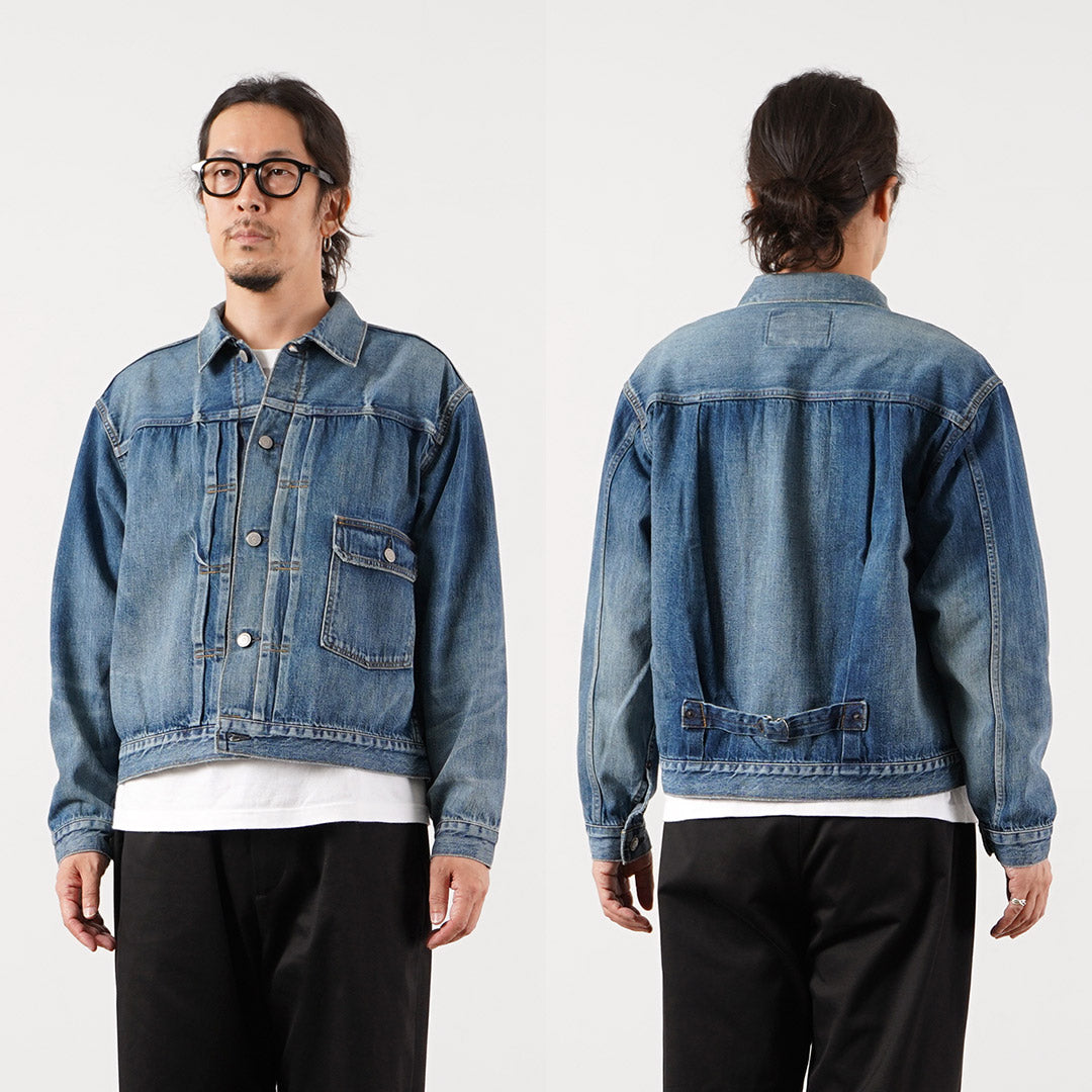 COUPES ORDINAIRES / Veste en denim lavé d'occasion 1er type 12oz Modèle 2026