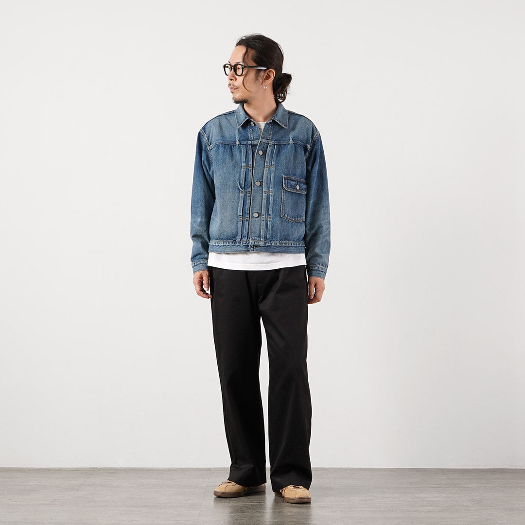 COUPES ORDINAIRES / Veste en denim lavé d'occasion 1er type 12oz Modèle 2026