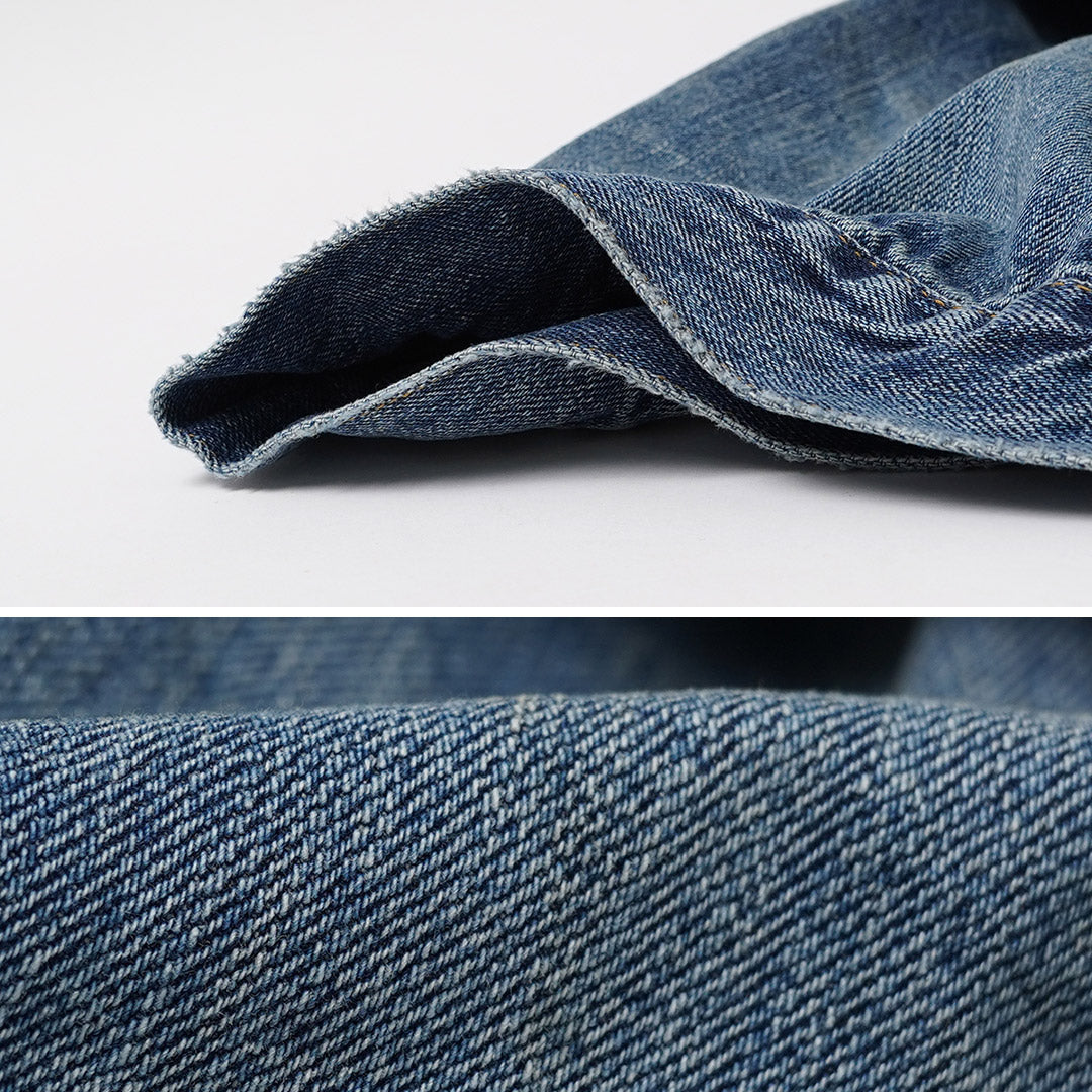 COUPES ORDINAIRES / Veste en denim lavé d'occasion 1er type 12oz Modèle 2026