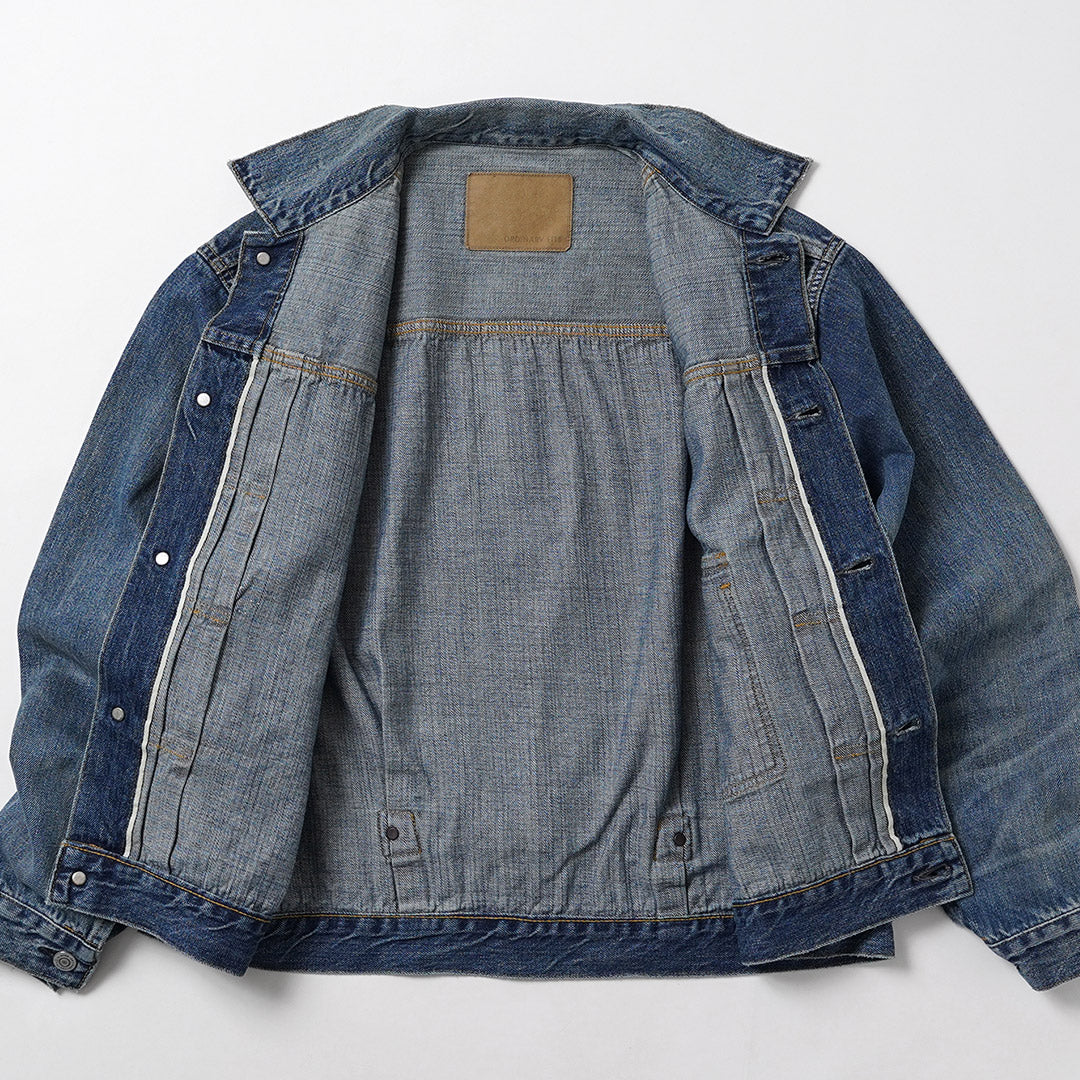 COUPES ORDINAIRES / Veste en denim lavé d'occasion 1er type 12oz Modèle 2026