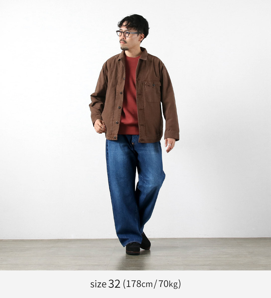 ★普通版型/使用宽牛仔布