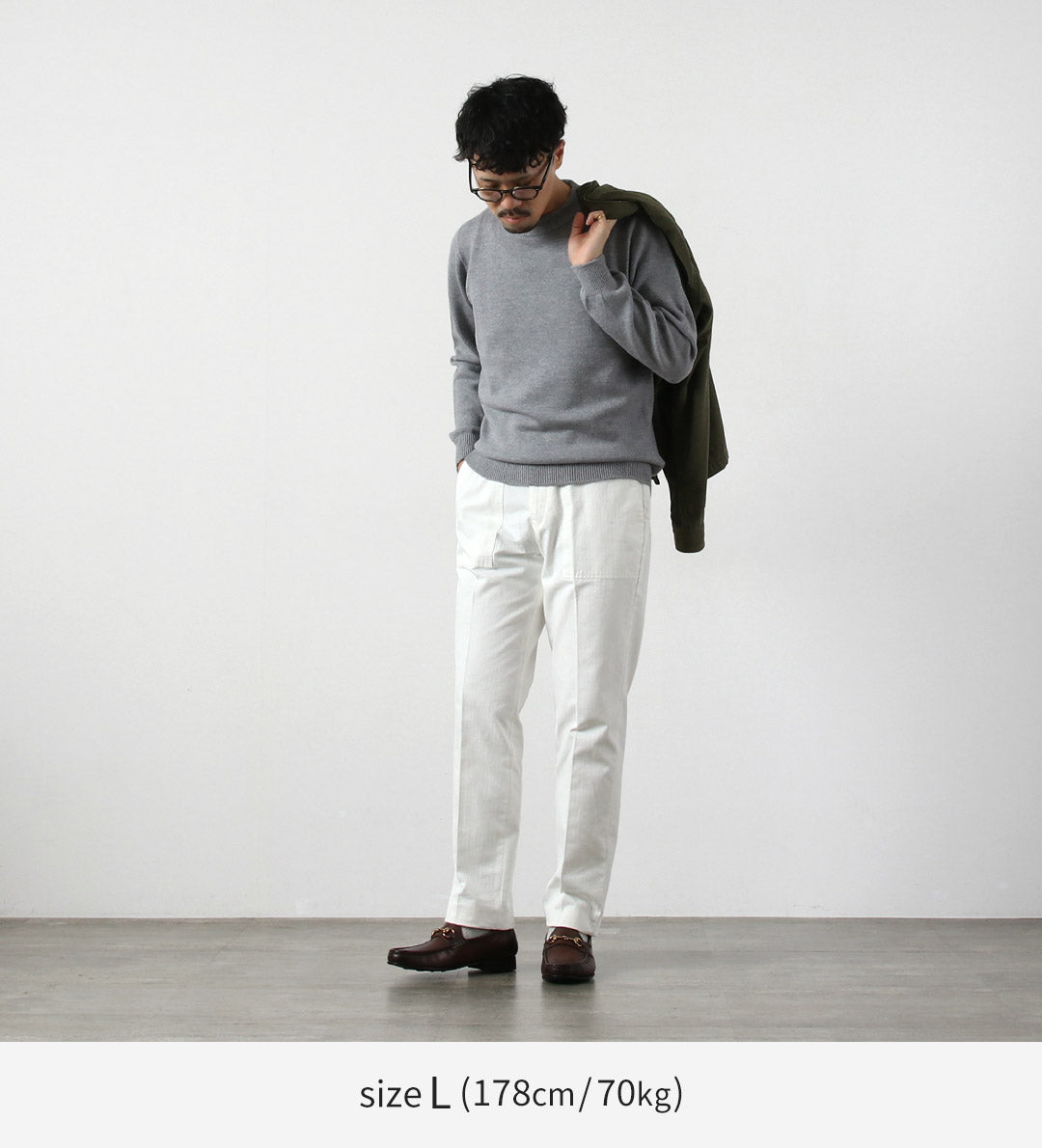 BARNSTORMER / Dress Fatigue Pants Herringbone