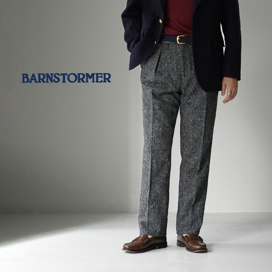 BARNSTORMER / 英国土布 2 折褶休闲裤