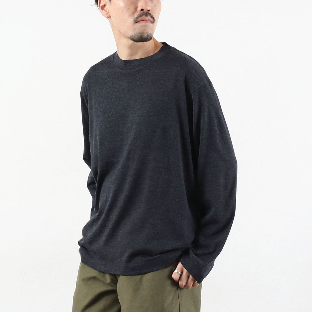 FILMELANGE / Woods New Zealand merino wool jersey long sleeve T-shirt