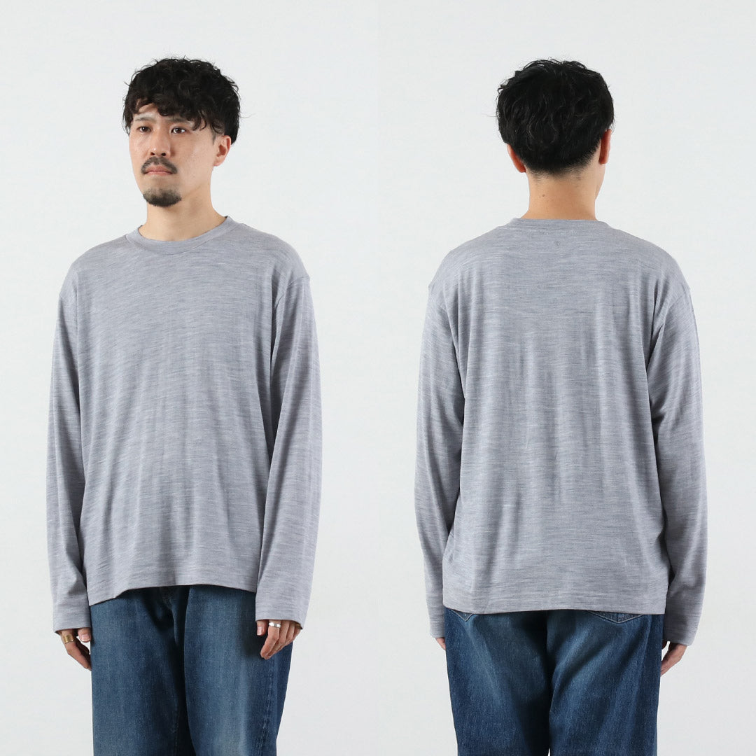 FILMELANGE / Woods New Zealand merino wool jersey long sleeve T-shirt